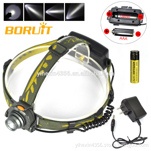 High Power Rechargeable LED Infrared Sensor Headlamp with 18650 Battery